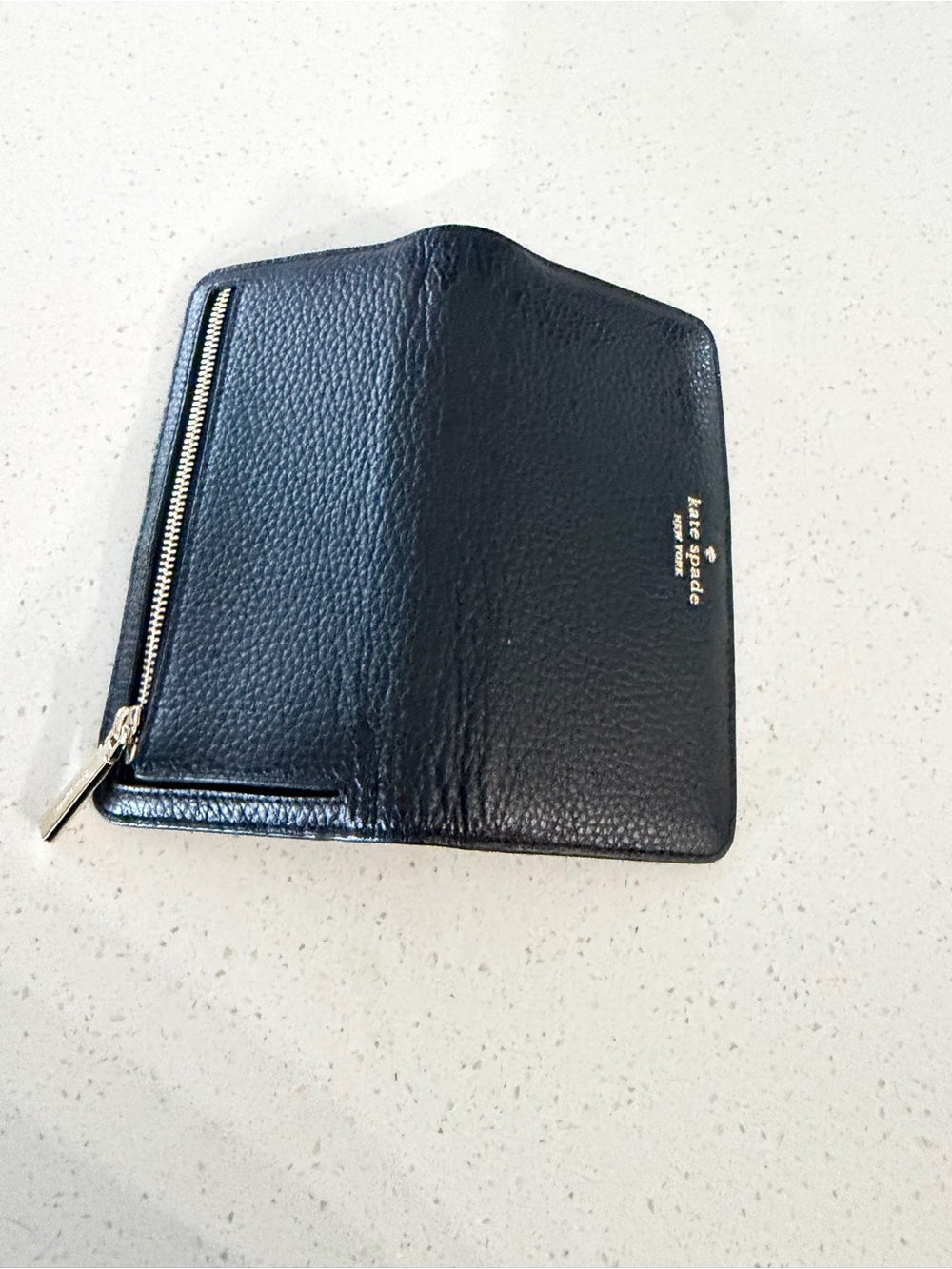 kate spade black pebbled leather wallet - Picture 3 of 5